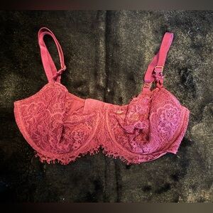 Victoria's Secret Lace Bra in Deep Pink